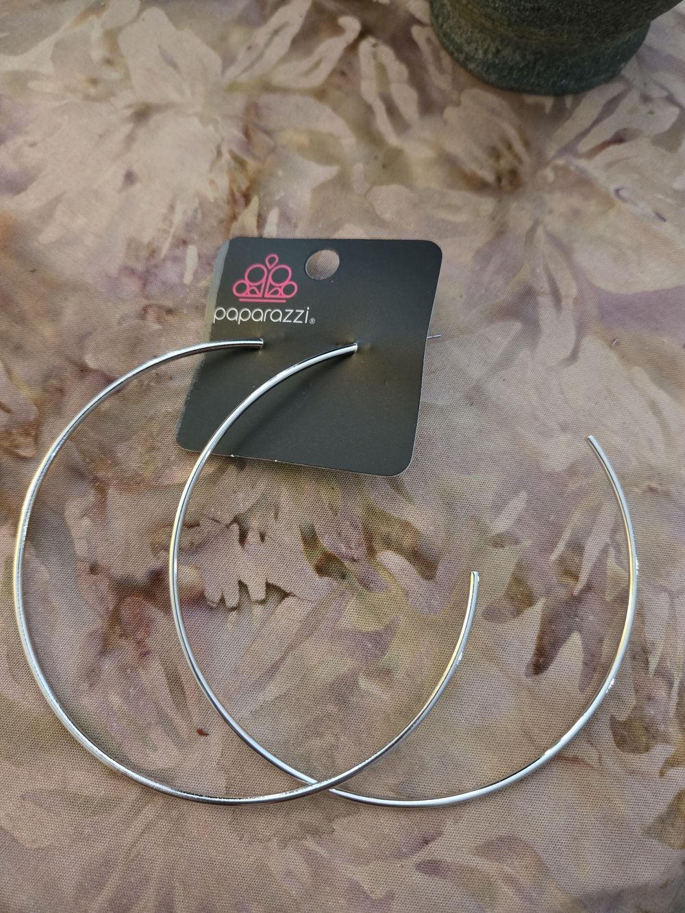 paparazzi Shiny Silver Open Hoop Earrings